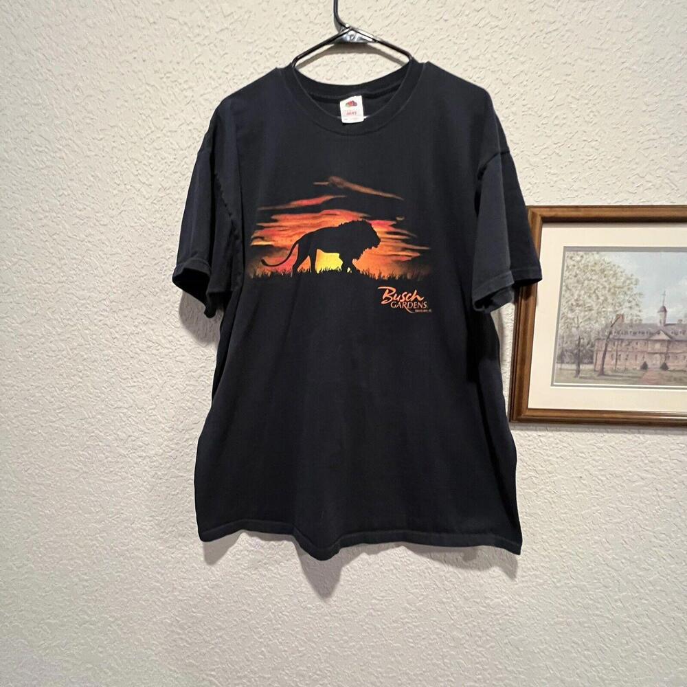 Vintage 90’s Busch Gardens Amusement Park Lion Sunset Shirt Size 2XL